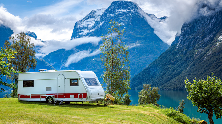 RV in a field