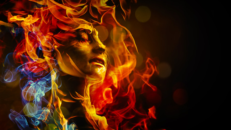 Woman made of fire