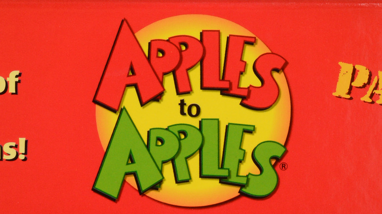 Close up of Apples to Apples logo