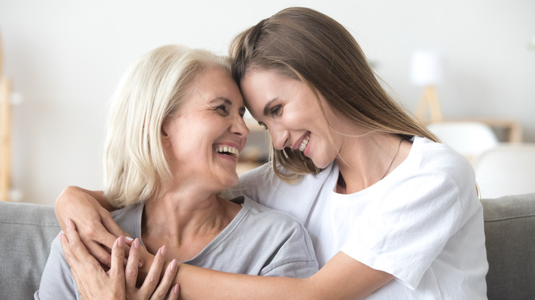 mother with adult daughter