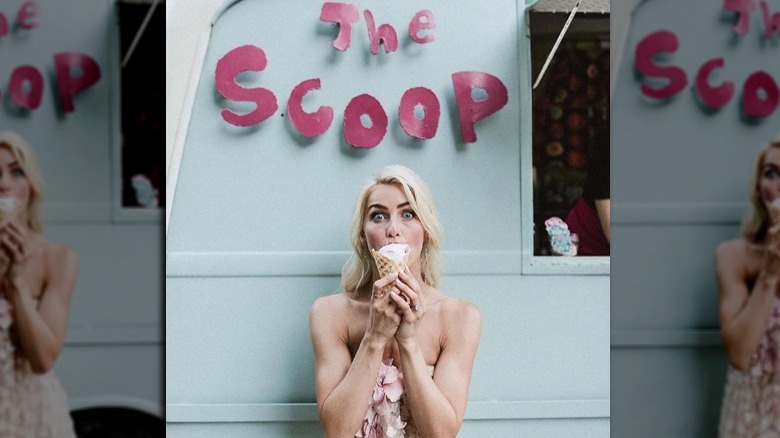 Julianne Hough eating ice cream