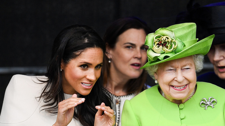 Meghan Markle, Samantha Cohen, and Queen Elizabeth