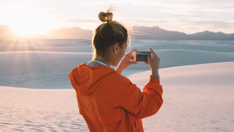 Woman using phone