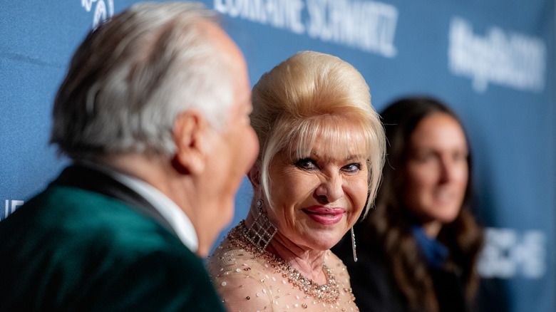 Ivana Trump posing on the red carpet