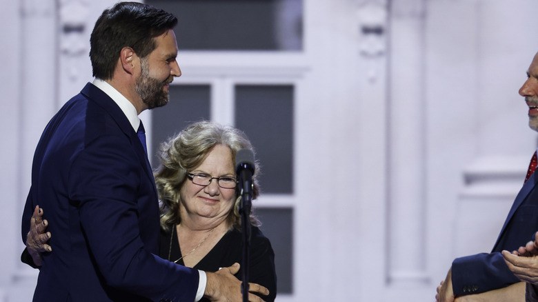 JD Vance hugs his mother, Bev Vance