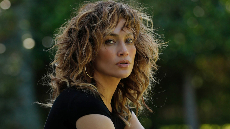 Jennifer Lopez with curly hair