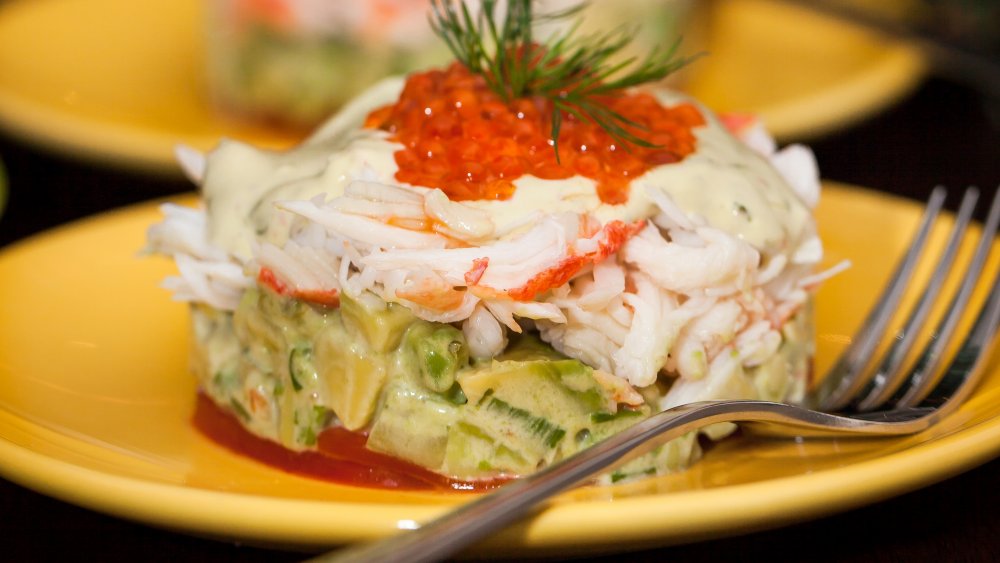 avocado and crab dish, a meal Jennifer Lopez might enjoy