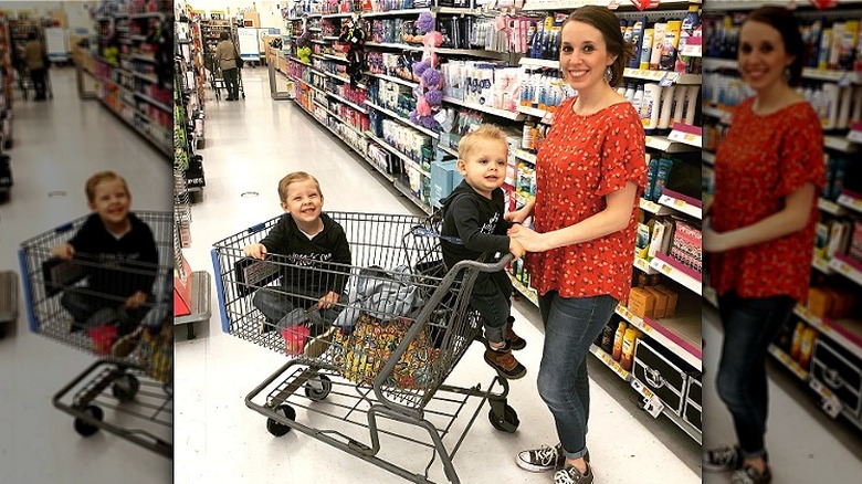 Jill Dillard shopping with sons