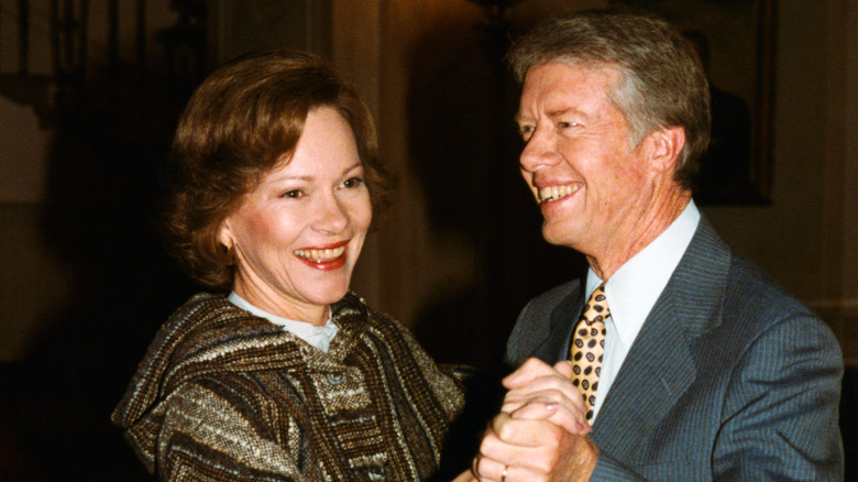 Rosalynn Carter and Jimmy Carter dancing 