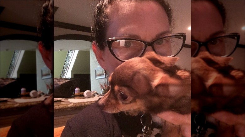 Lori Depp with dog