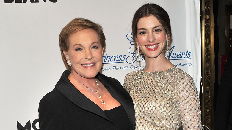 Anne Hathaway and Julie Andrews