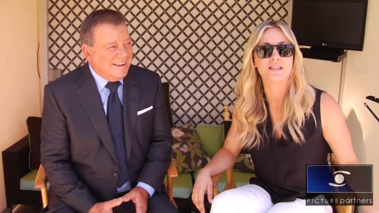 William Shatner and Kaley Cuoco in interview