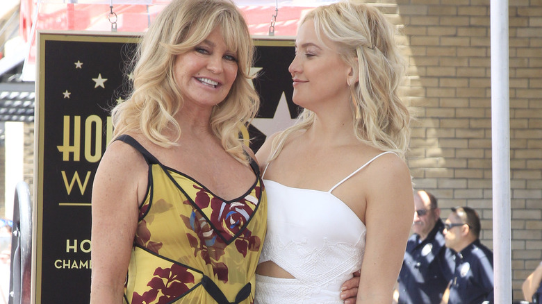 Kate Hudson and Goldie Hawn posing