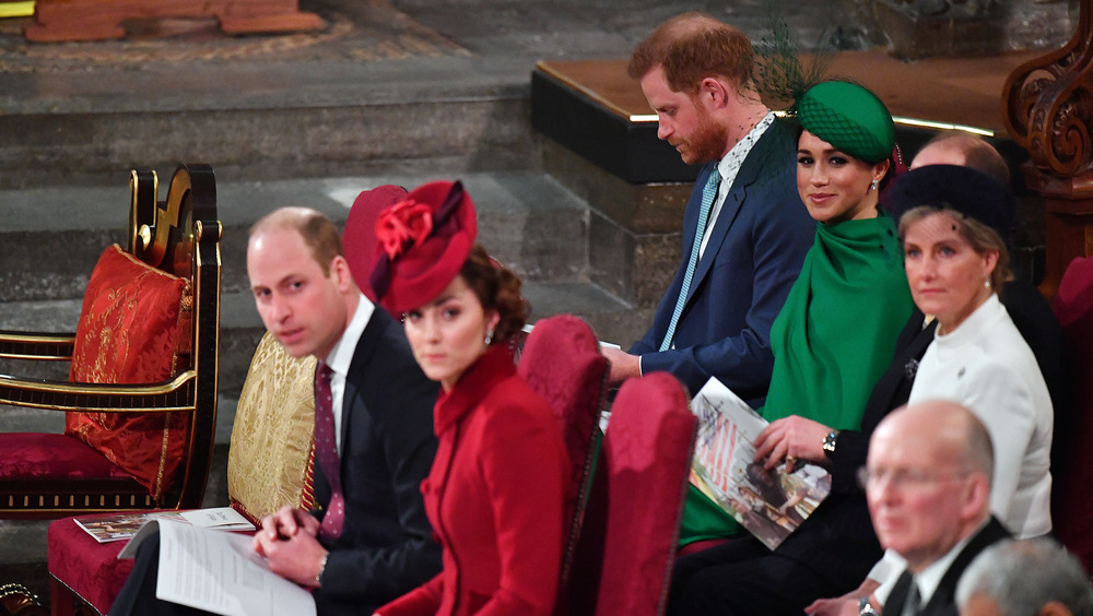 William, Kate, Meghan, and Harry together 