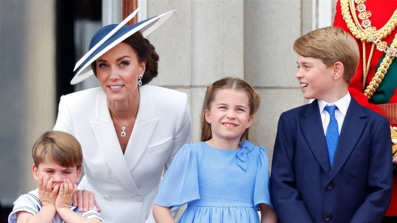 Kate Middleton, Prince Louis, Princess Charlotte, and Prince George