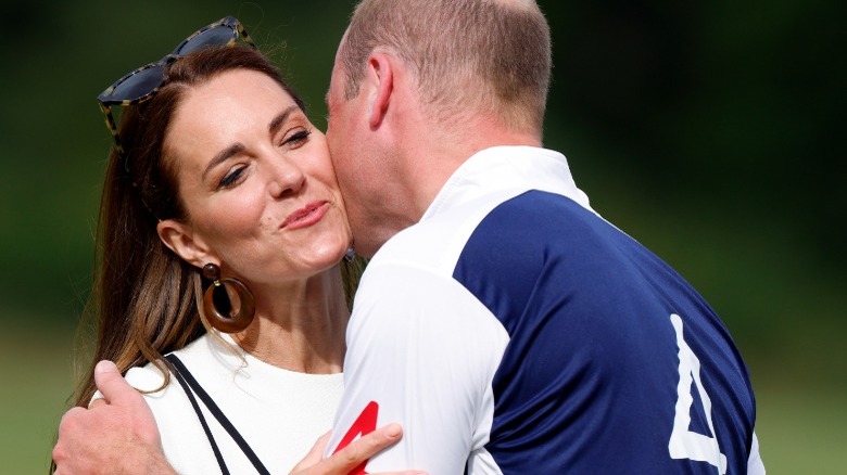 Kate Middleton kissing Prince William