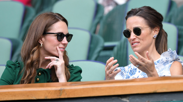 Kate and Pippa Middleton having a chat