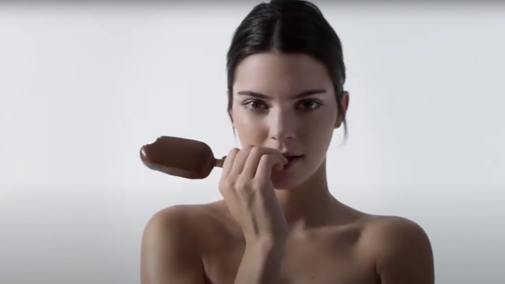 Kendall Jenner in a Magnum commercial