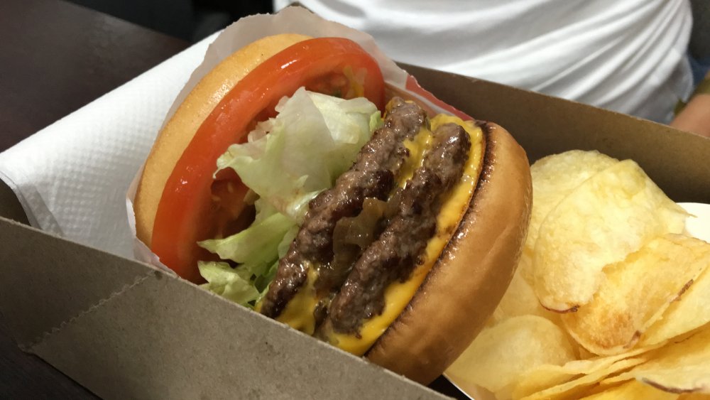 Kendall Jenner typical food: A double cheeseburger from In-N-Out Burger with chips