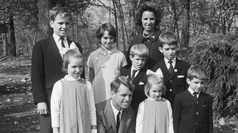 Robert F. Kennedy poses with his children and wife