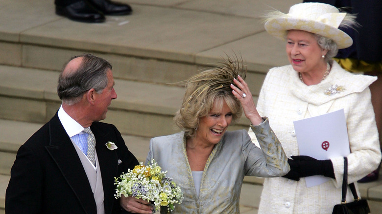 Charles, Camilla, and Queen Elizabeth