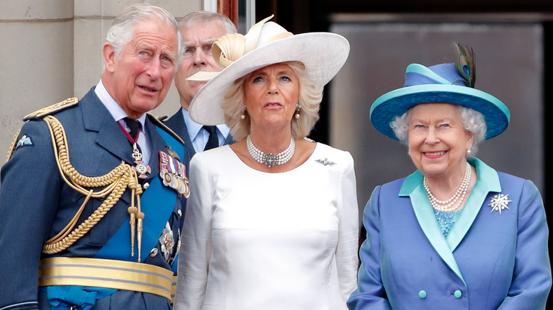 Charles, Camilla, and Queen Elizabeth