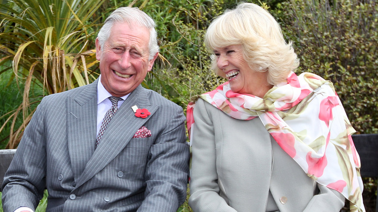 Charles and Camilla laughing