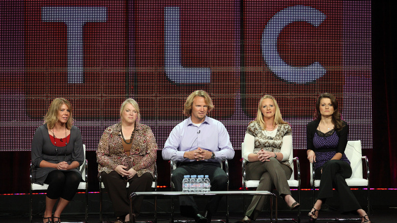 The stars of Sister Wives sit onstage together