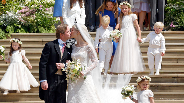 Lady Gabriella Windsor with bridesmaids