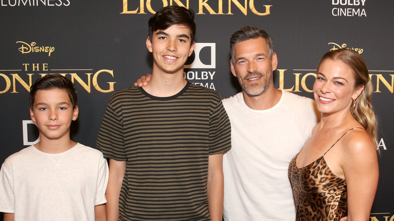 LeAnn Rimes with her husband and stepsons