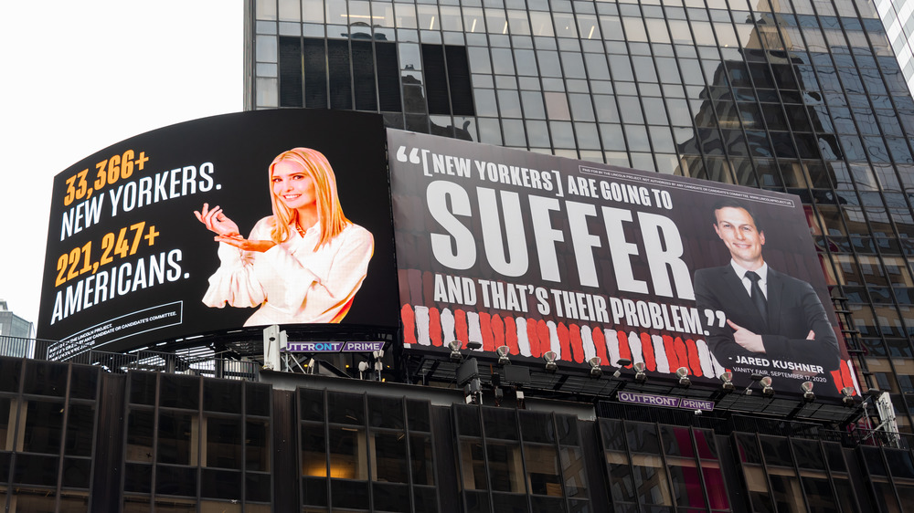 Two anti-Trump billboards in Manhattan