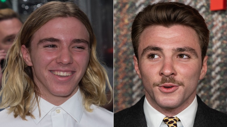 Side by side of Rocco Ritchie's different hair