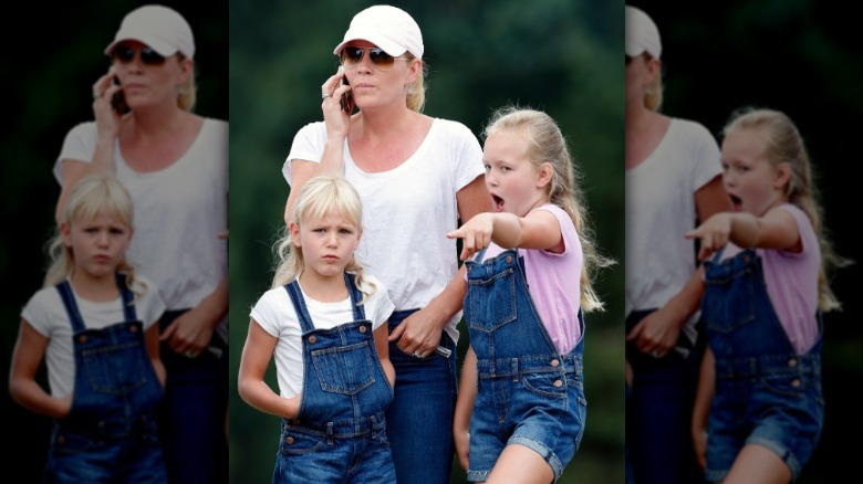 Autumn Phillips with daughters