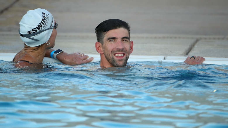 Michael Phelps swimming