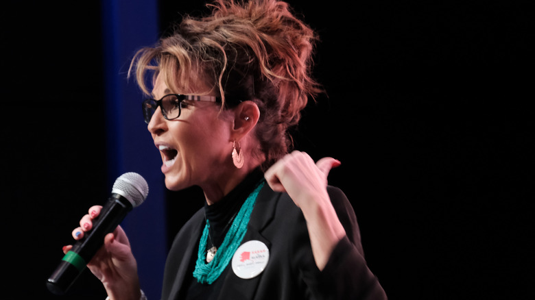 Sarah Palin delivering a speech