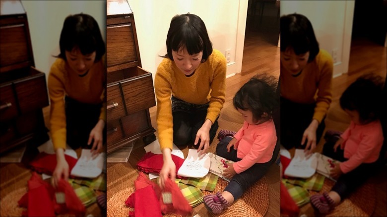 Marie Kondo cleaning at home