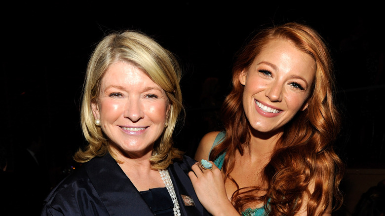 Blake Lively and Martha Stewart posing for photos