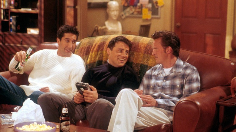 Friends characters Ross, Joey, and Chandler