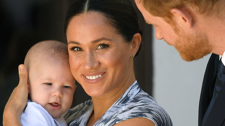 Meghan Markle holding her son Archie