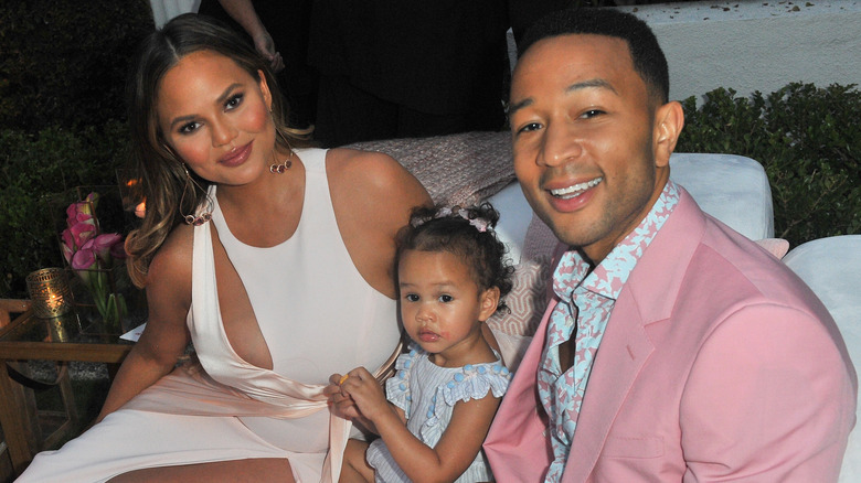 Chrissy Teigen and John Legend  with Luna