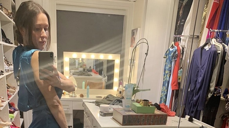 Jessica Mulroney taking a selfie in a closet 