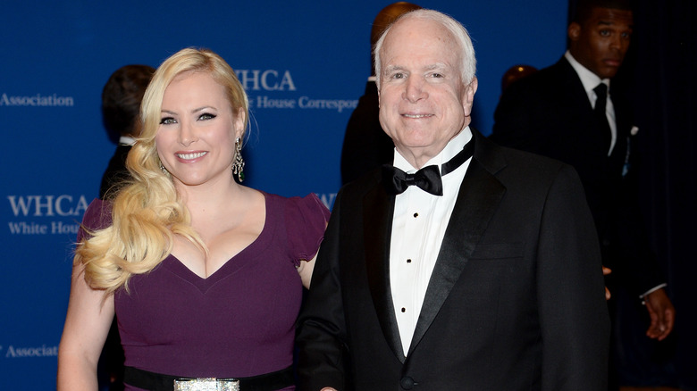 Meghan and Sen. John McCain smiling