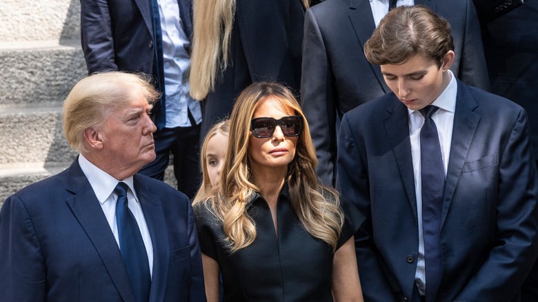 Donald, Melania, and Barron Trump