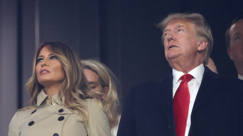 Donald and Melania Trump at the World Series 