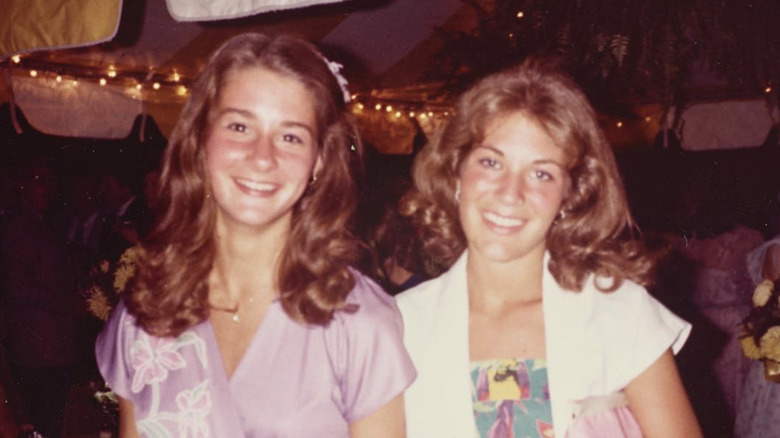 Young Melinda Gates and a friend