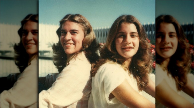 Young Melinda Gates with a friend