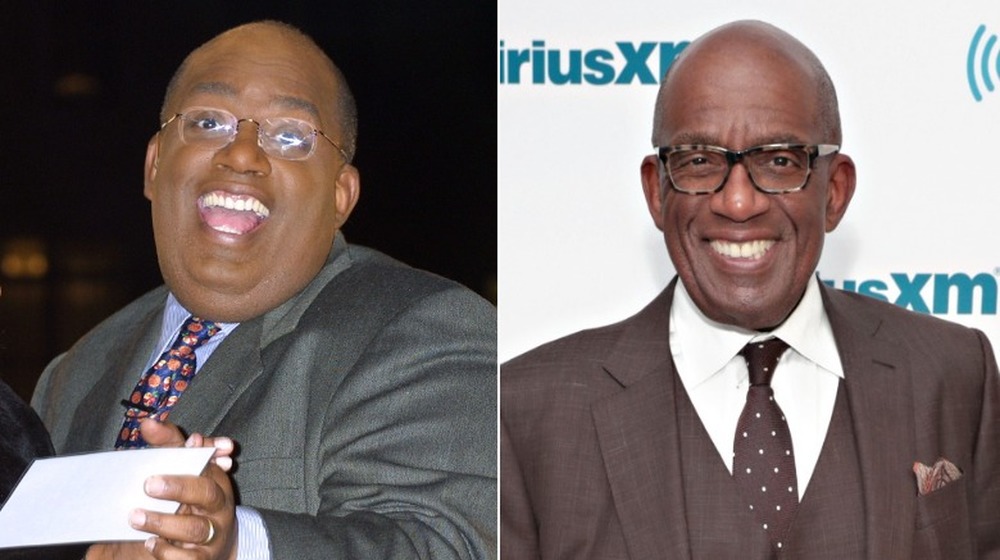 Al Roker in 2000 and 2018, split image