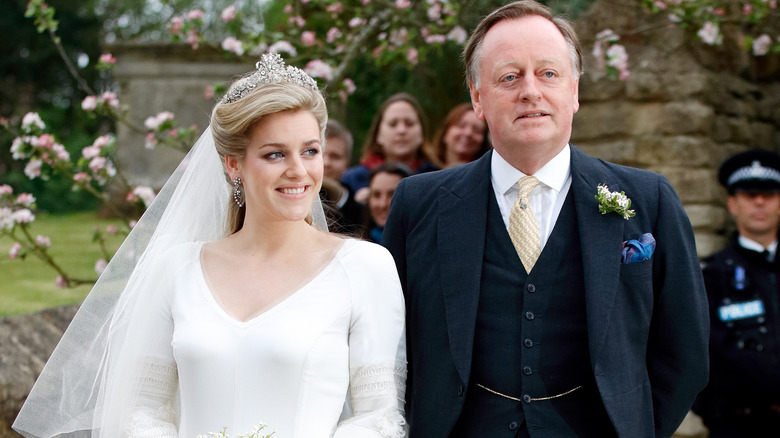 Andrew Parker Bowles and his daughter