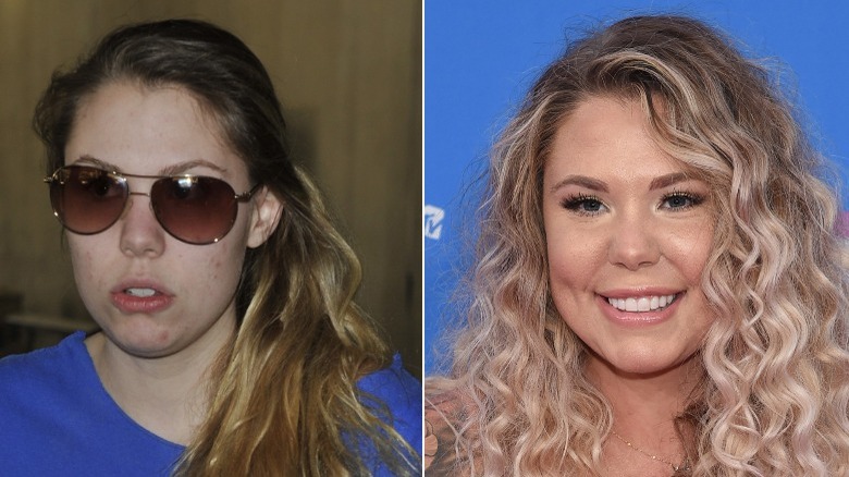 Kailyn Lowry at LAX in 2010 and Kailyn Lowry at the 2018 MTV Video and Music Awards