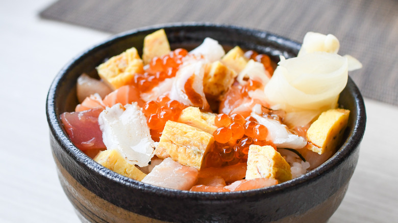 A chirashi bowl